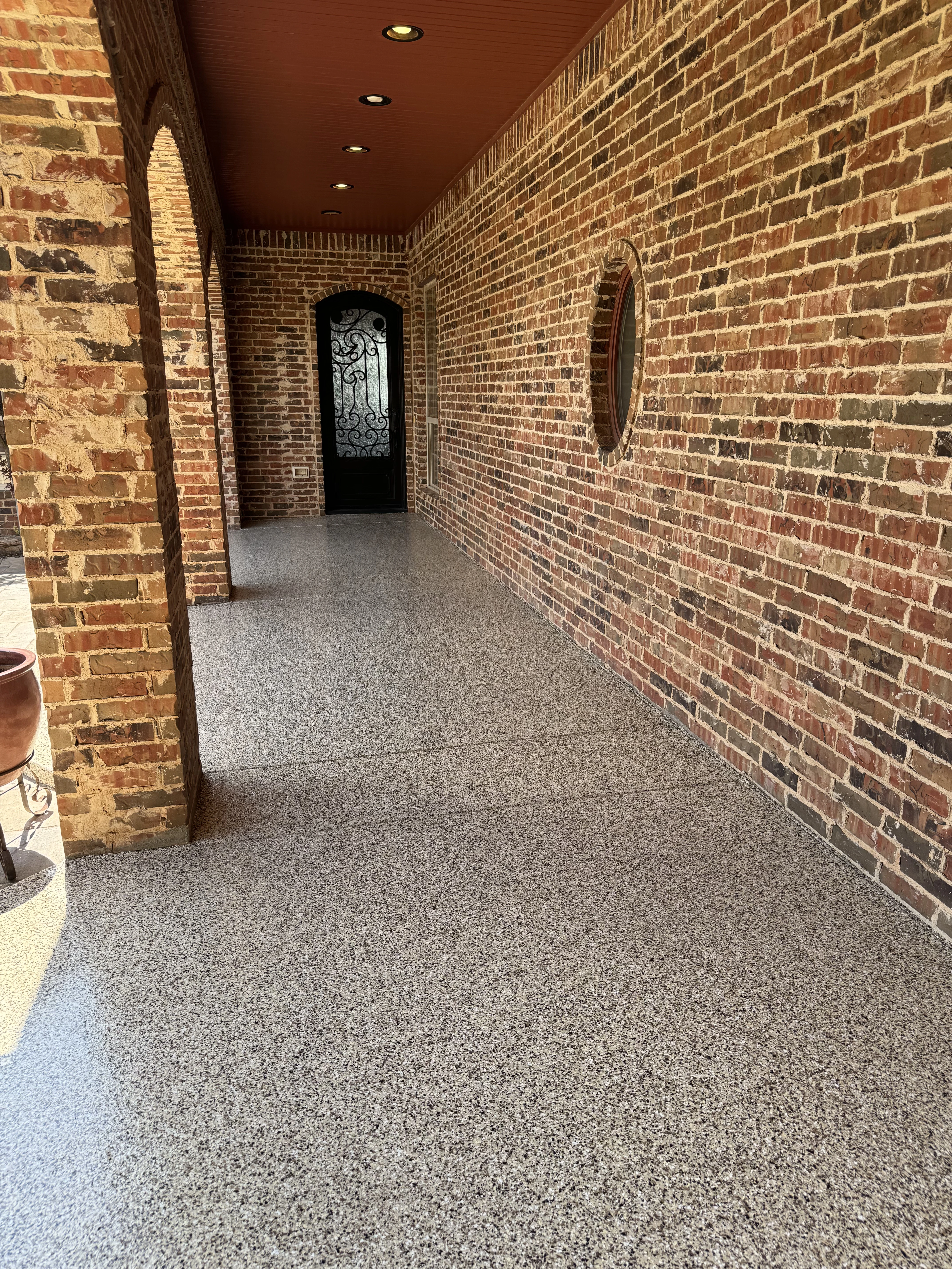 Outdoor patio floor coating